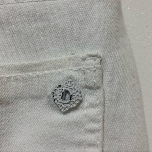 Democracy ab-solution fringe leg size 12 white jeans - Picture 6 of 13